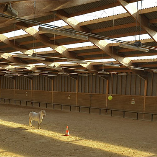 The riding arena